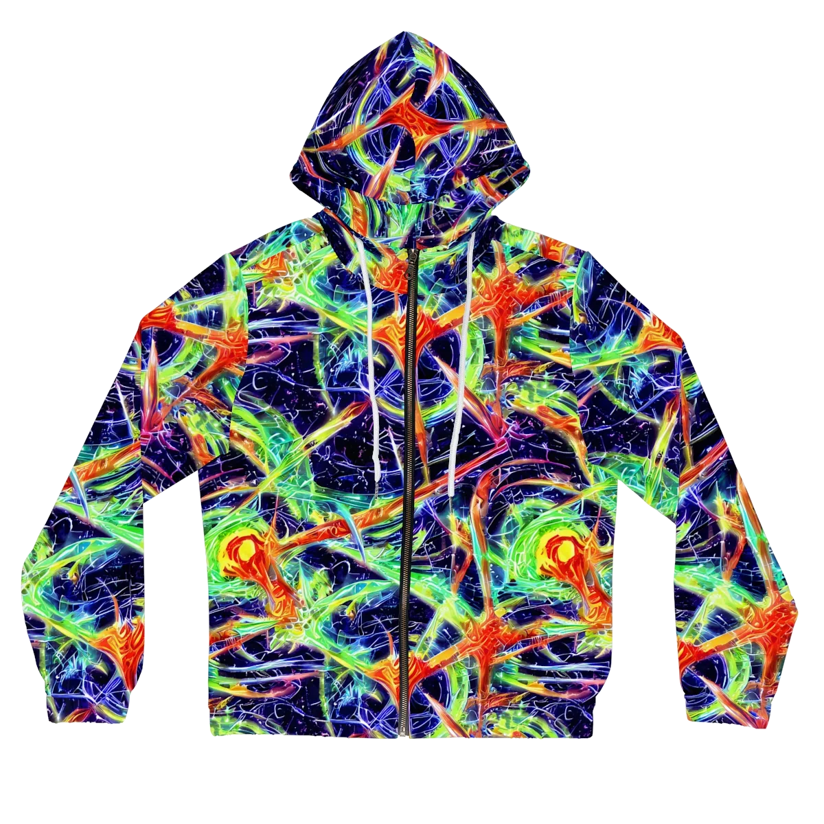 Hypercolor Mosaic on Women's Full-Zip Hoodie — Front