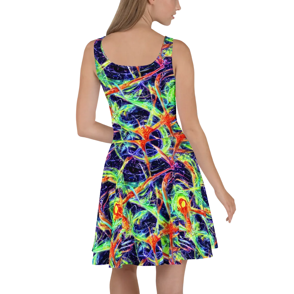 Hypercolor Mosaic on Skater Dress — Back