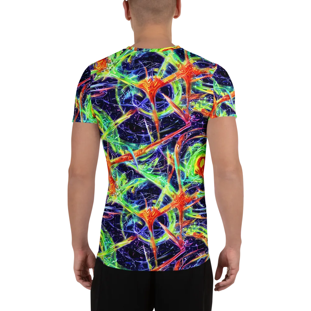 Hypercolor Mosaic on Men's Athletic T-Shirt — Back
