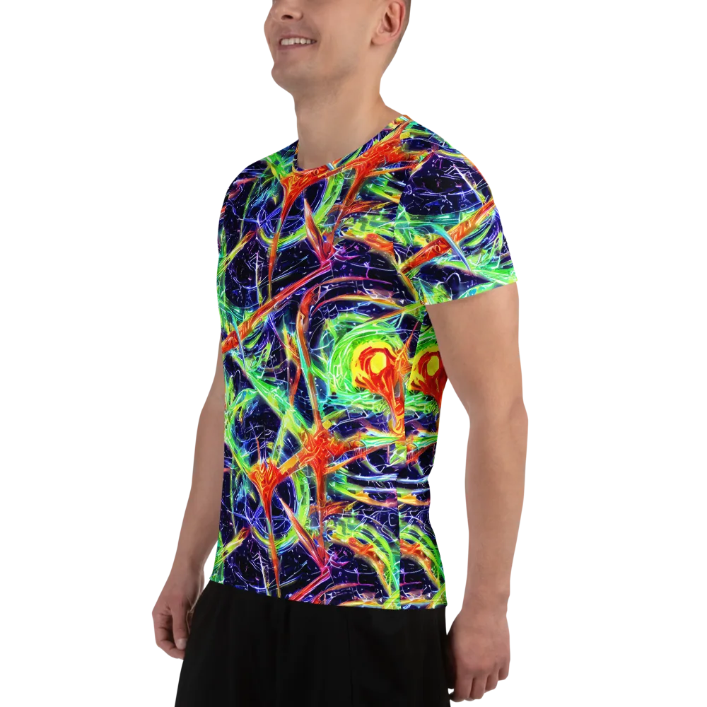 Hypercolor Mosaic on Men's Athletic T-Shirt — Left