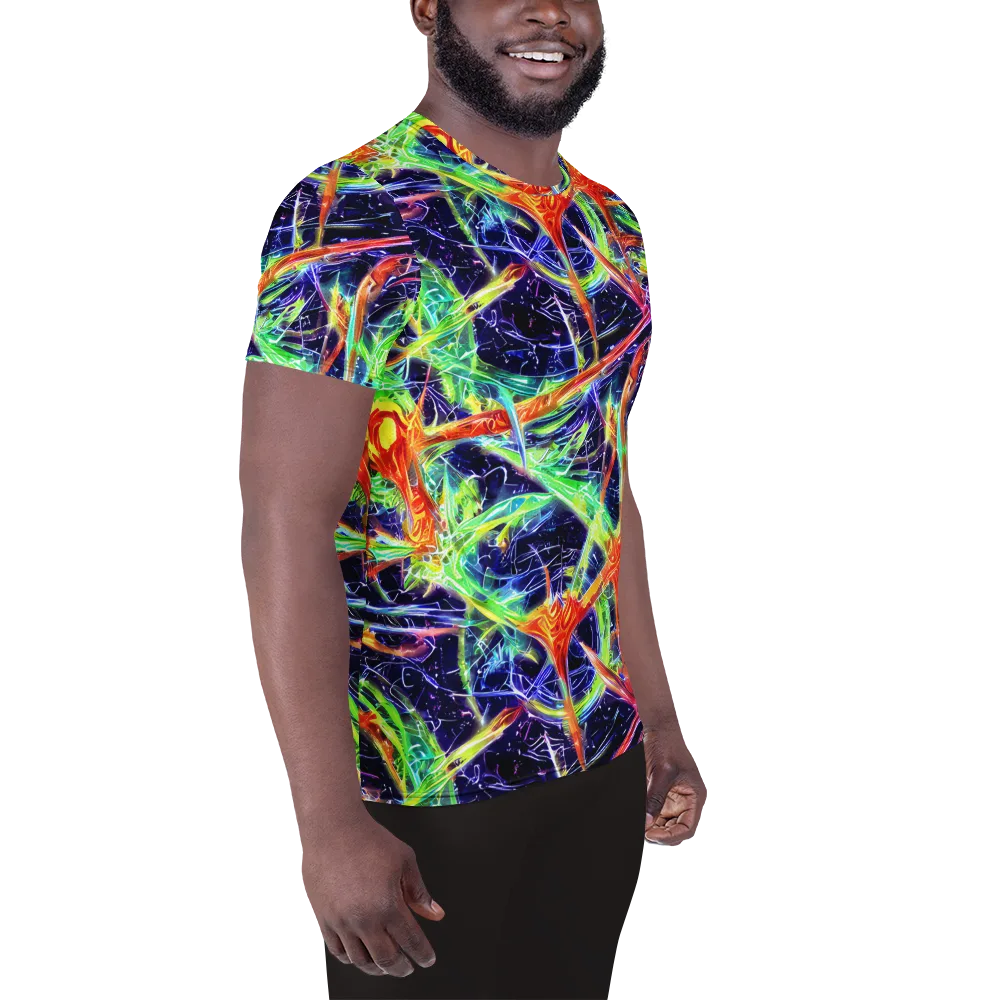 Hypercolor Mosaic on Men's Athletic T-Shirt — Right