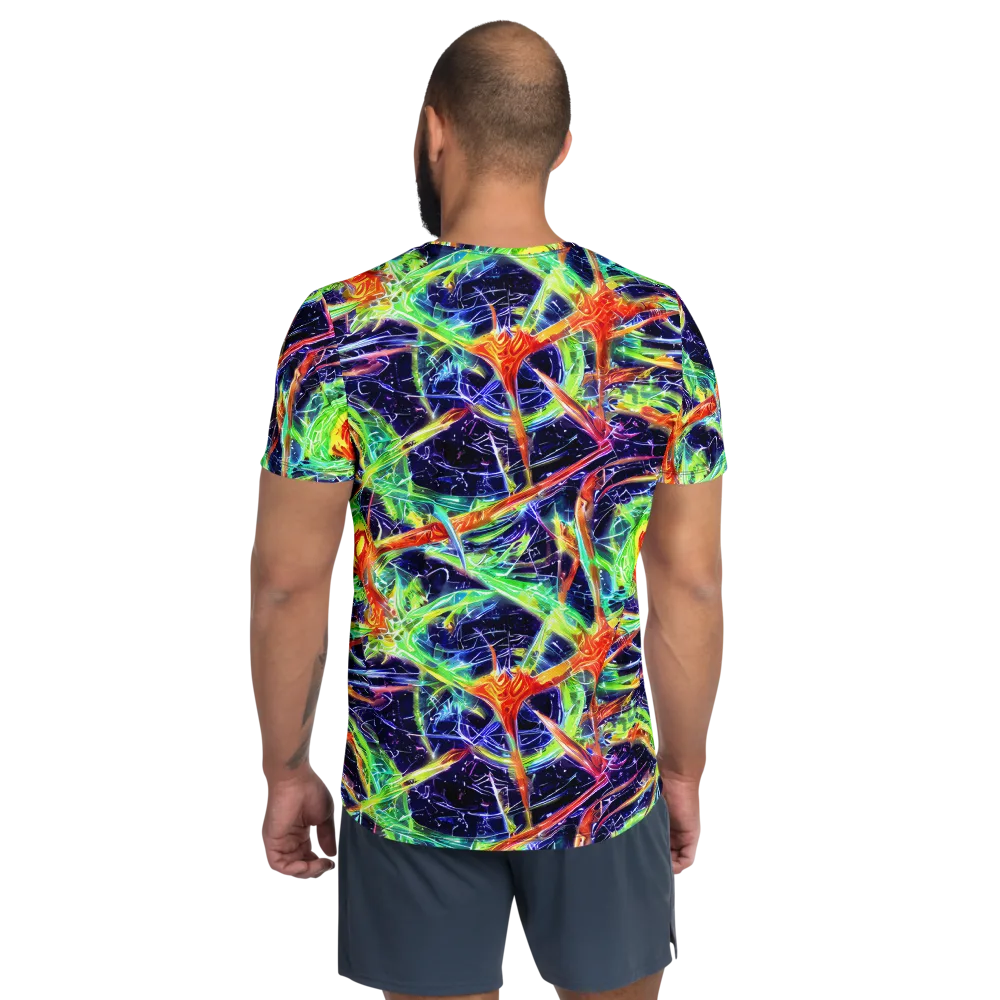Hypercolor Mosaic on Men's Athletic T-Shirt — Back