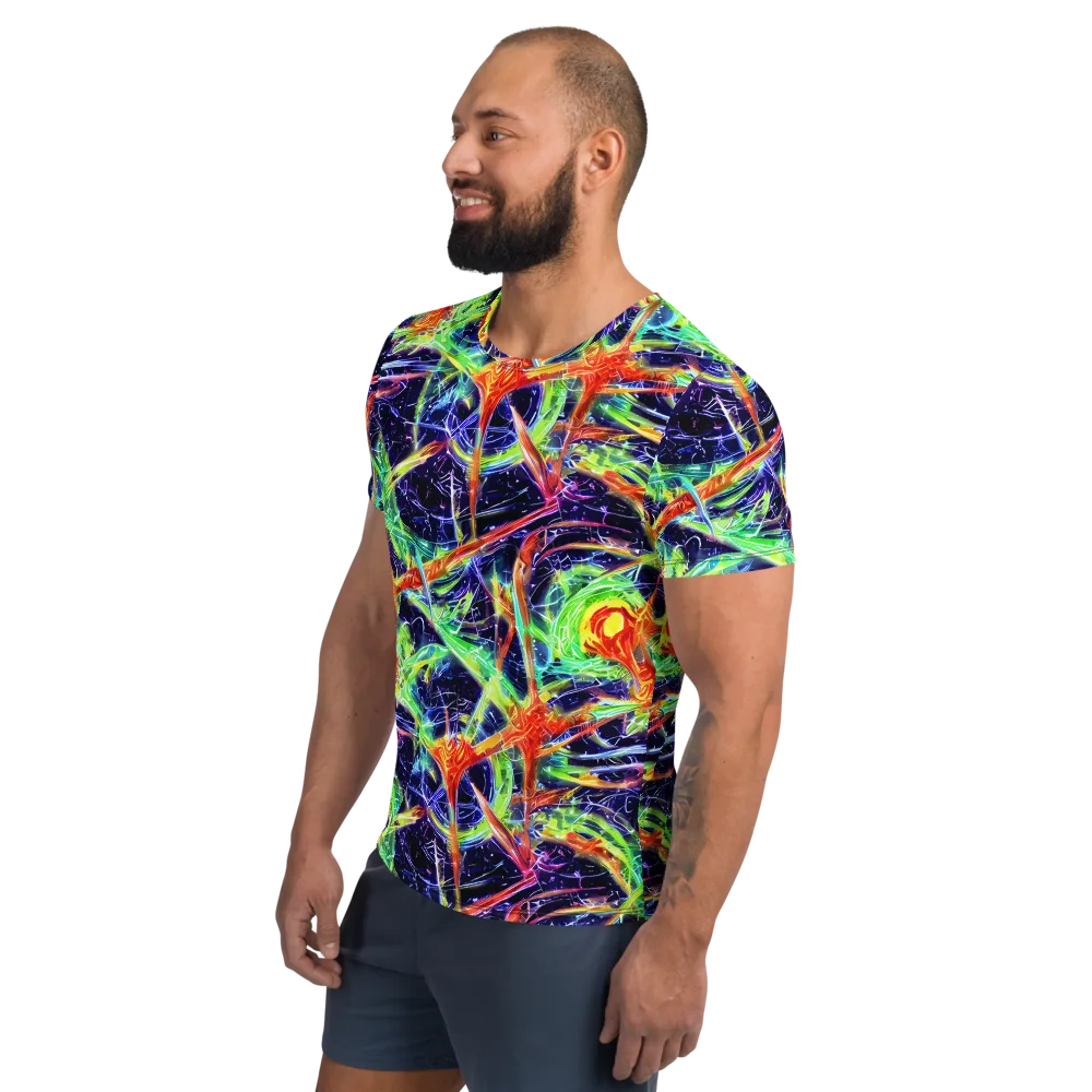 Hypercolor Mosaic on Men's Athletic T-Shirt — Left