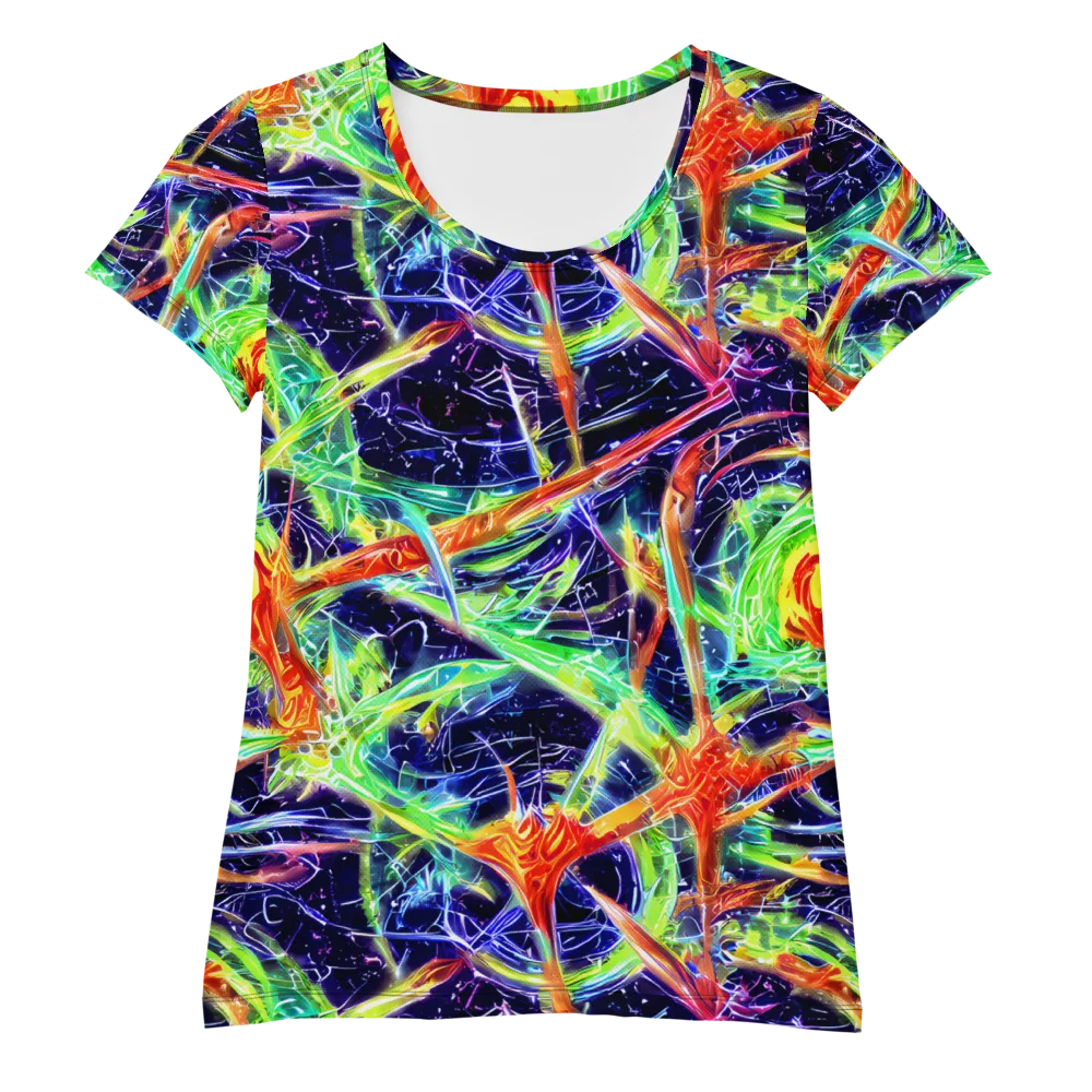 Hypercolor Mosaic on Women's Athletic T-Shirt — Front