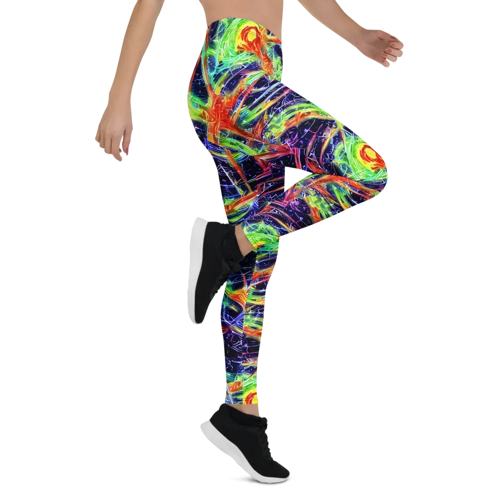 Hypercolor Mosaic on Leggings — Right
