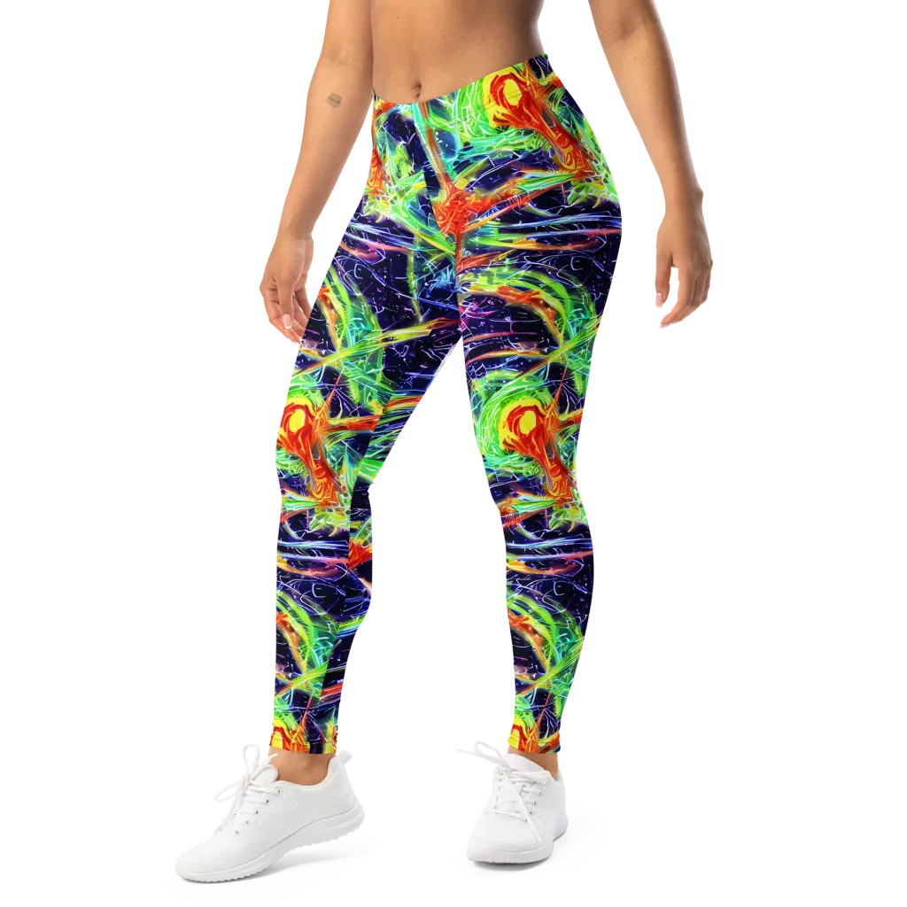 Hypercolor Mosaic on Leggings — Left Front