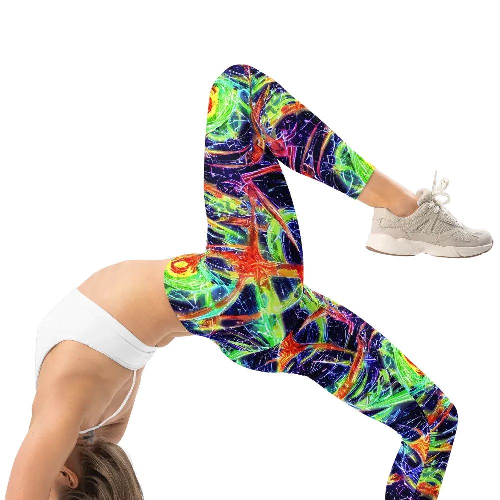 Hypercolor Mosaic on Leggings — Right