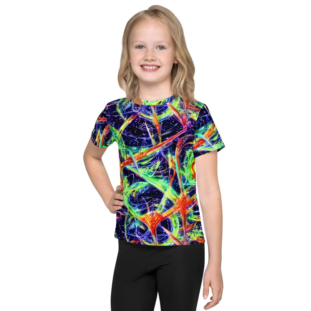 Hypercolor Mosaic on Kids Crew Neck T-Shirt — Front