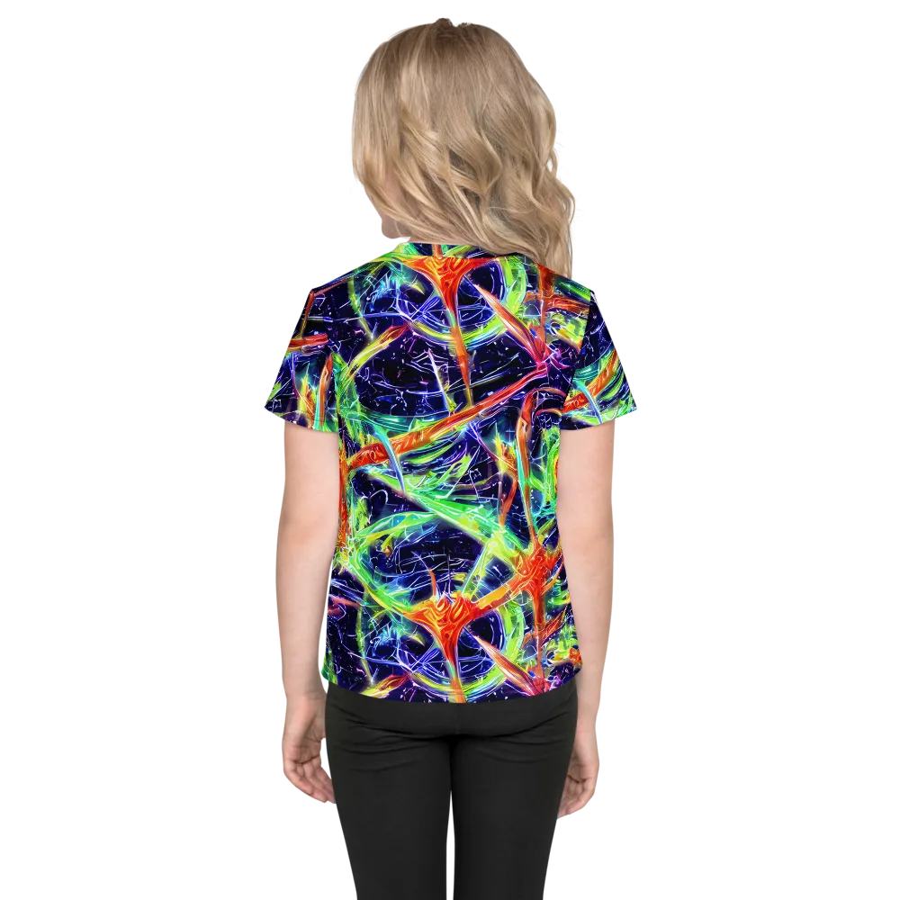 Hypercolor Mosaic on Kids Crew Neck T-Shirt — Back