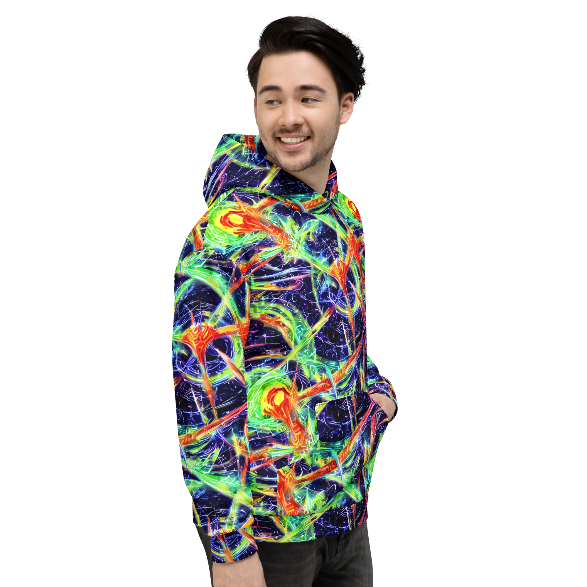 Hypercolor Mosaic on Hoodie — Right
