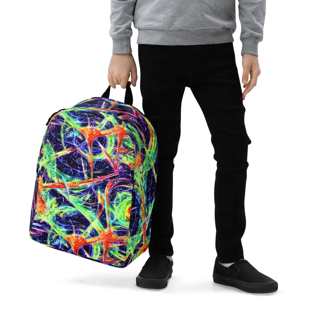 Hypercolor Mosaic on Minimalist Backpack — Zoomed-in