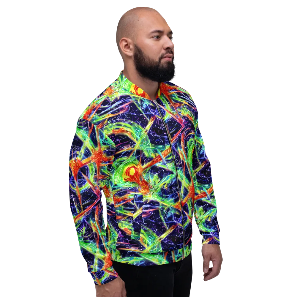 Hypercolor Mosaic on Bomber Jacket — Right