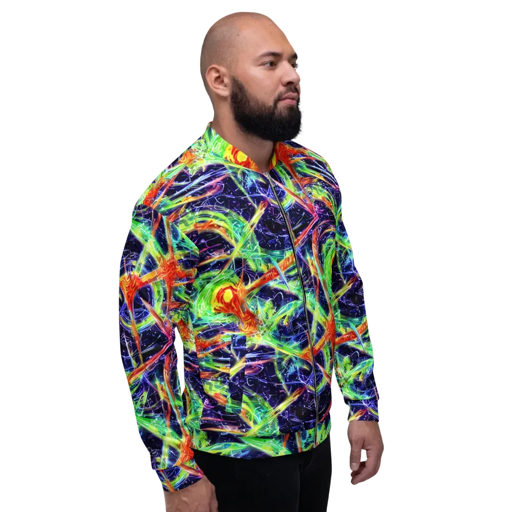 Hypercolor Mosaic on Bomber Jacket — Right