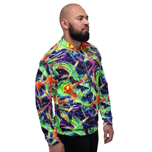Hypercolor Mosaic on a Bomber Jacket
