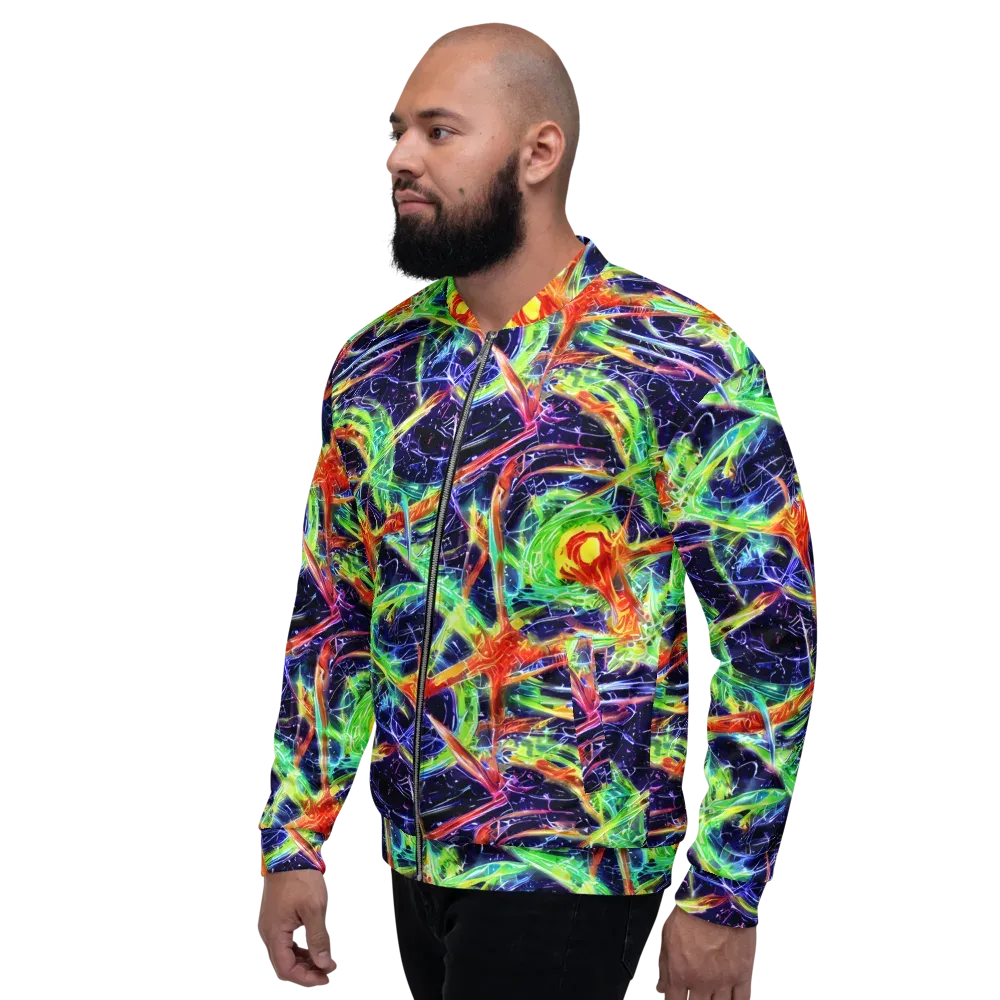 Hypercolor Mosaic on Bomber Jacket — Left