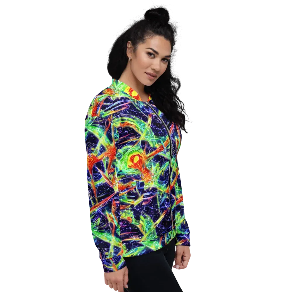 Hypercolor Mosaic on Bomber Jacket — Right