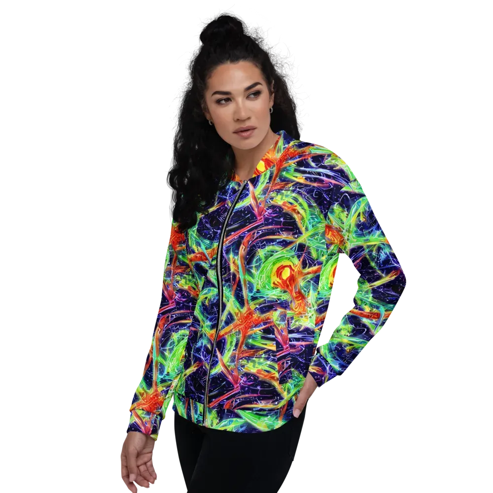 Hypercolor Mosaic on Bomber Jacket — Left