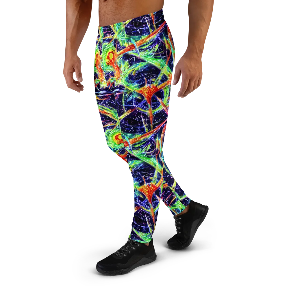 Hypercolor Mosaic on Men's Joggers — Left