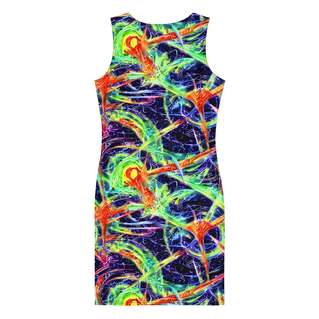 Hypercolor Mosaic on Bodycon Dress — Back
