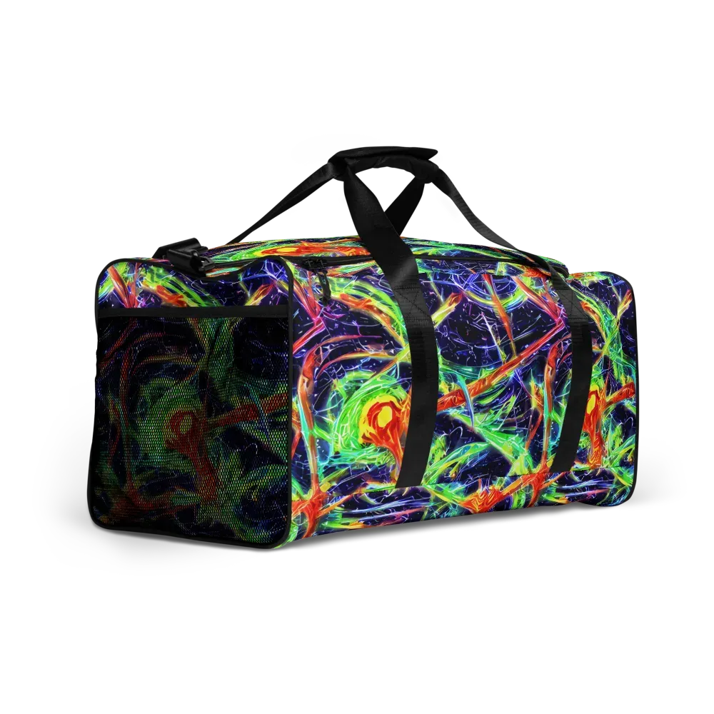 Hypercolor Mosaic on Duffle Bag — Right Front
