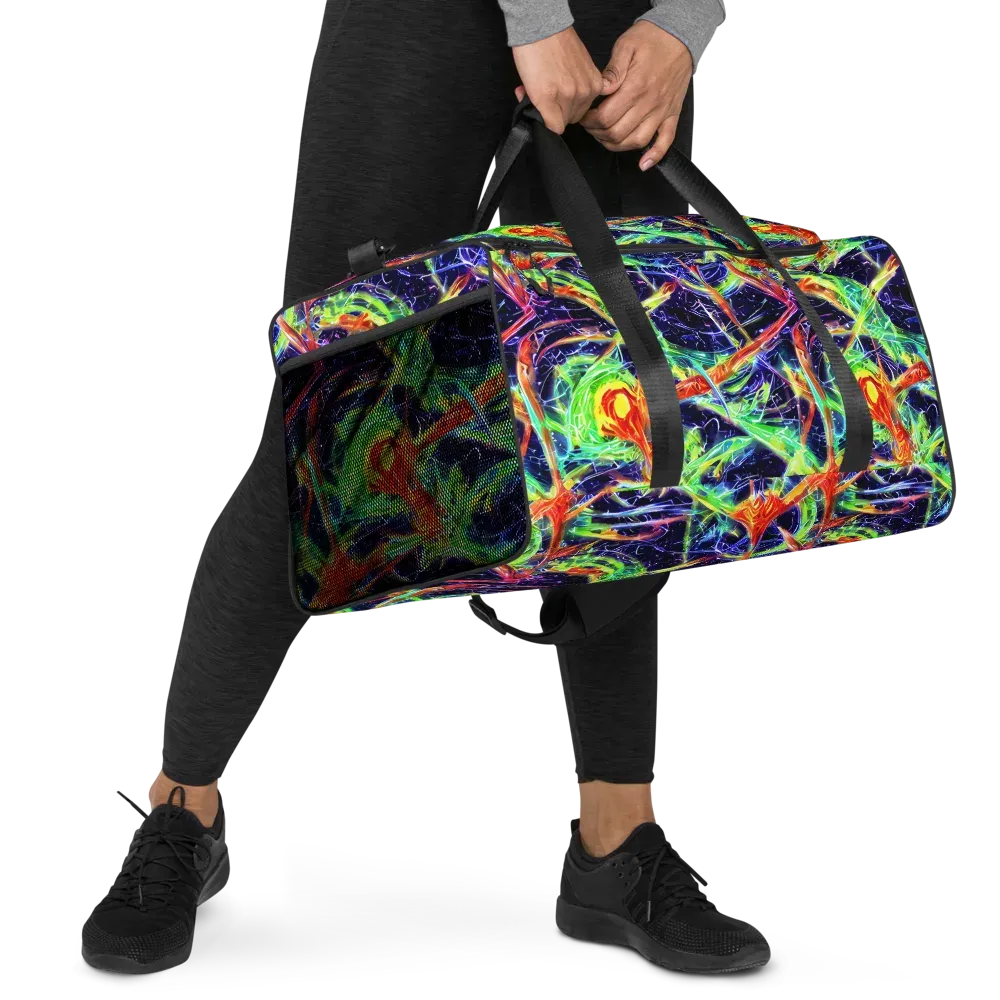 Hypercolor Mosaic on Duffle Bag — Right Front