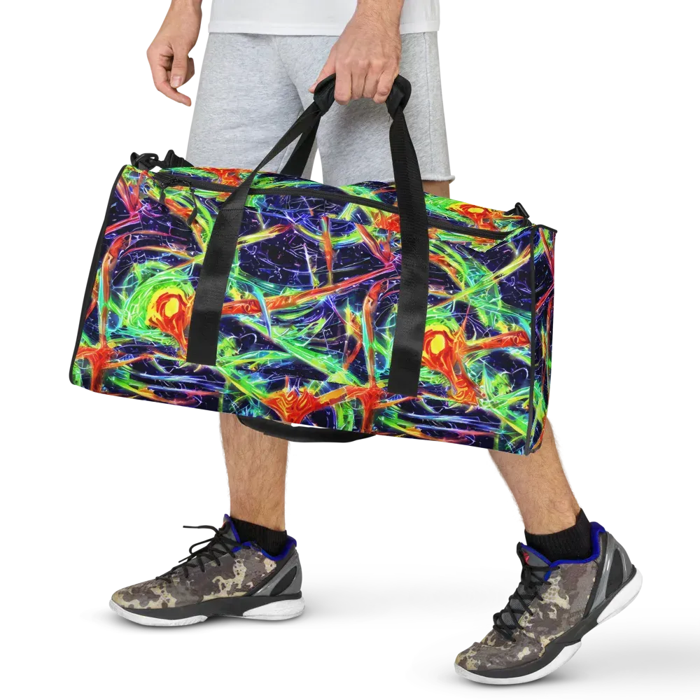 Hypercolor Mosaic on Duffle Bag — Front
