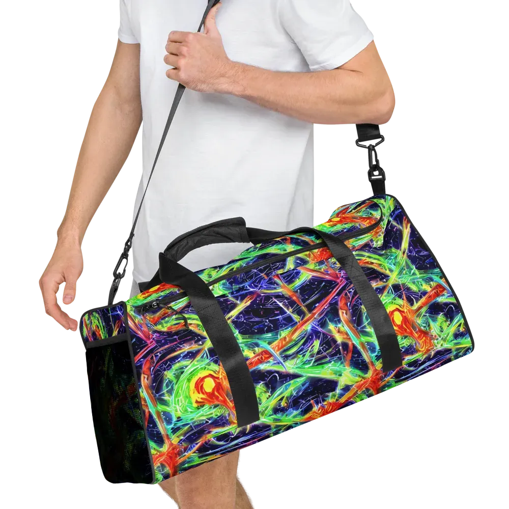 Hypercolor Mosaic on Duffle Bag — Right Front