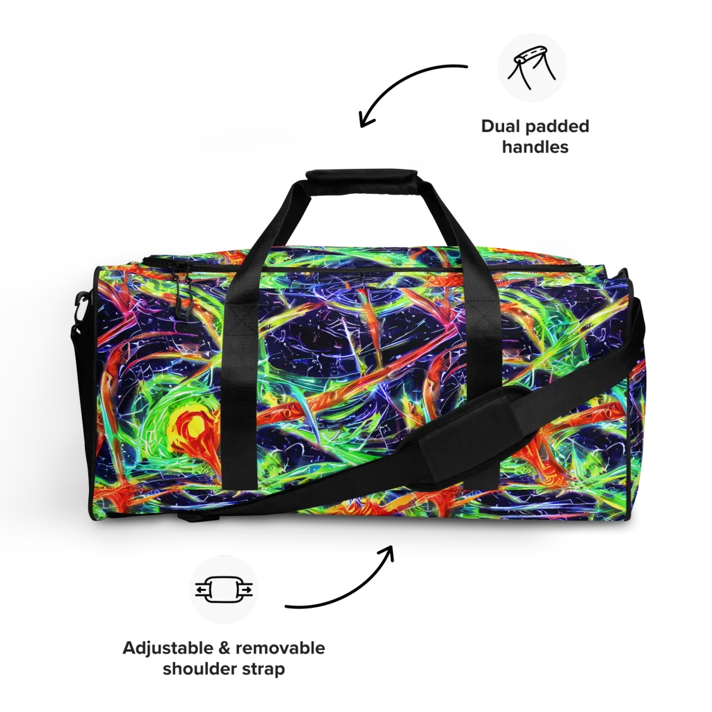 Hypercolor Mosaic on Duffle Bag — Front