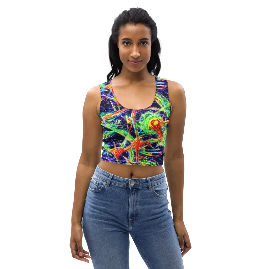 Hypercolor Mosaic on Crop Top — Front