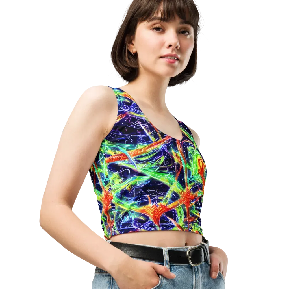 Hypercolor Mosaic on Crop Top — Right Front