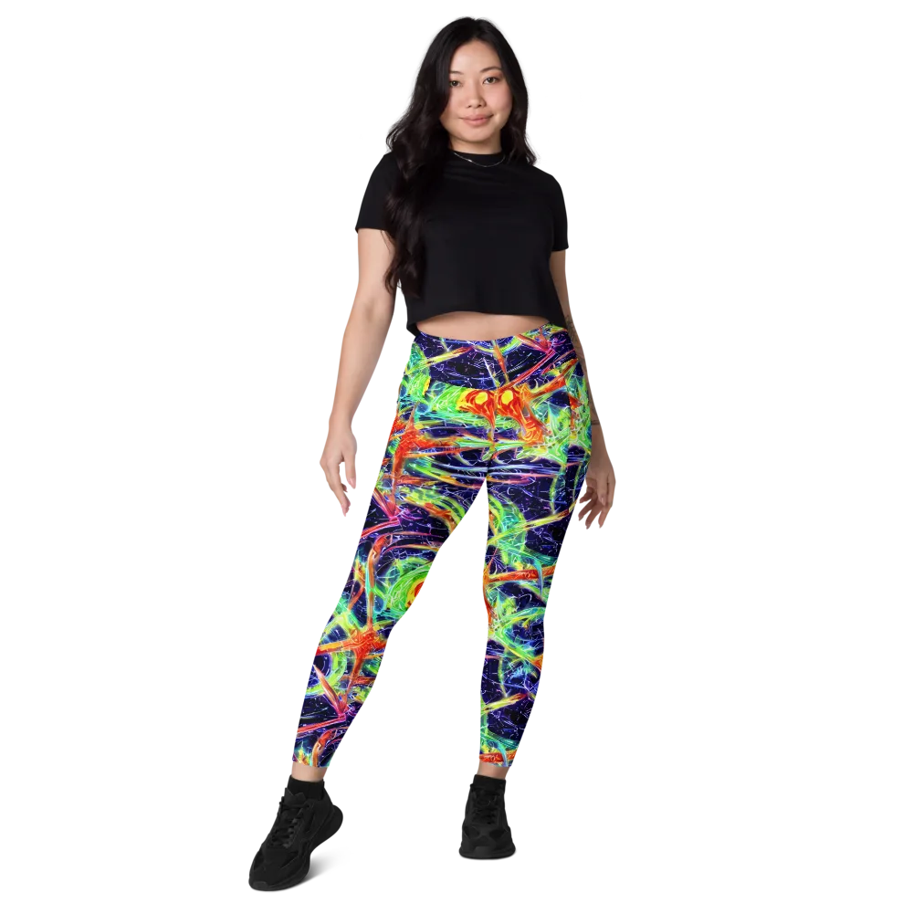 Hypercolor Mosaic on Leggings with Pockets — Front