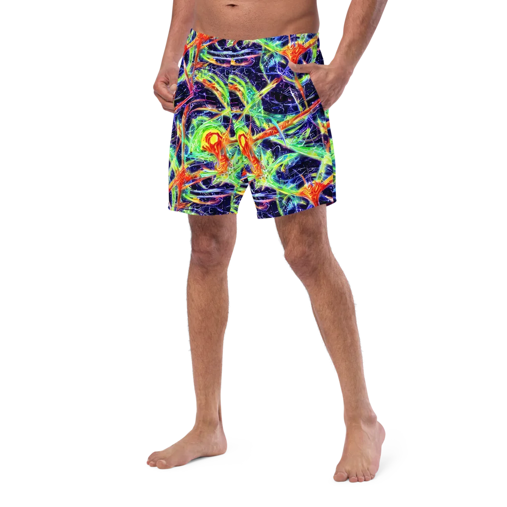 Hypercolor Mosaic on Swim Trunks — Left Front