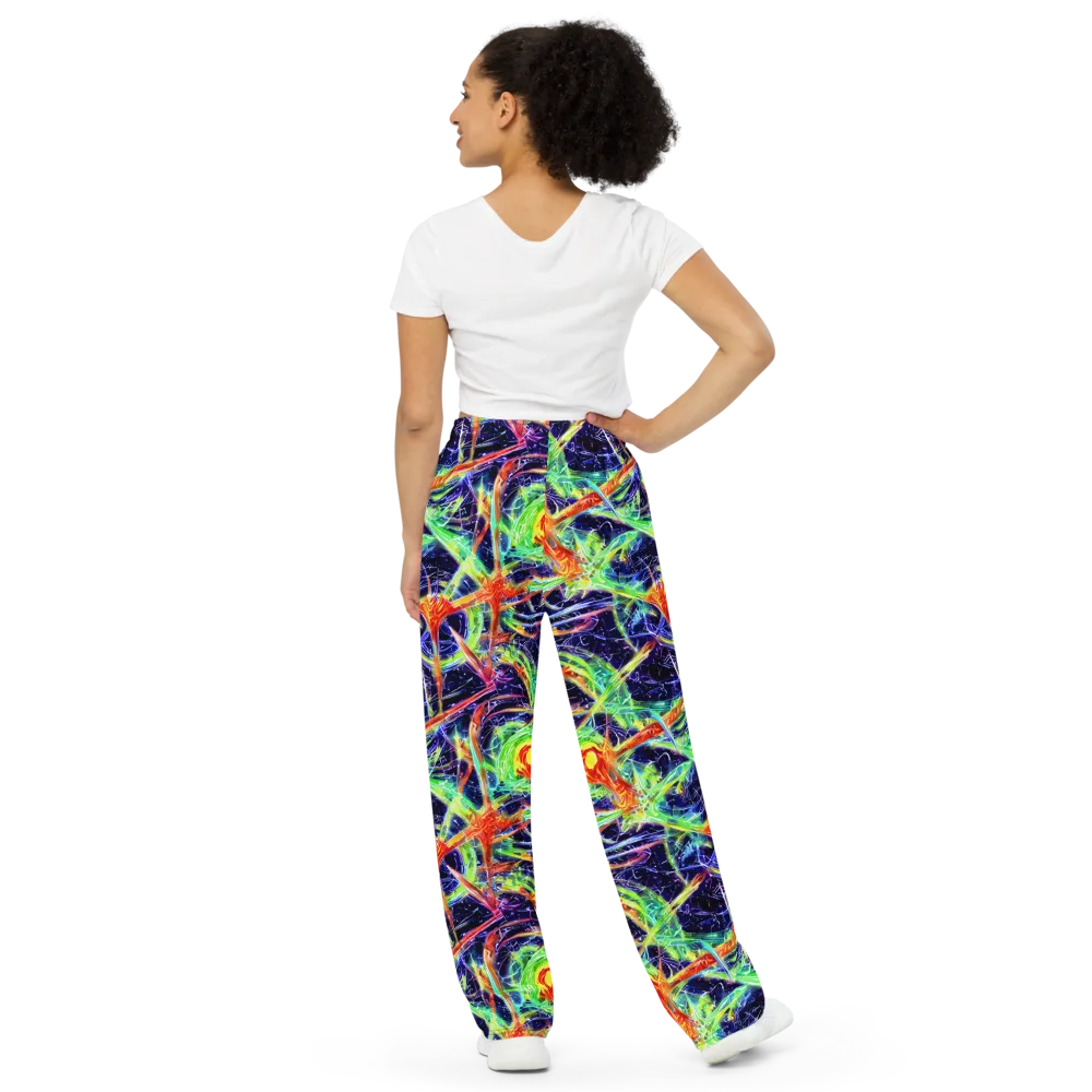 Hypercolor Mosaic on Wide-Leg Pants — Back