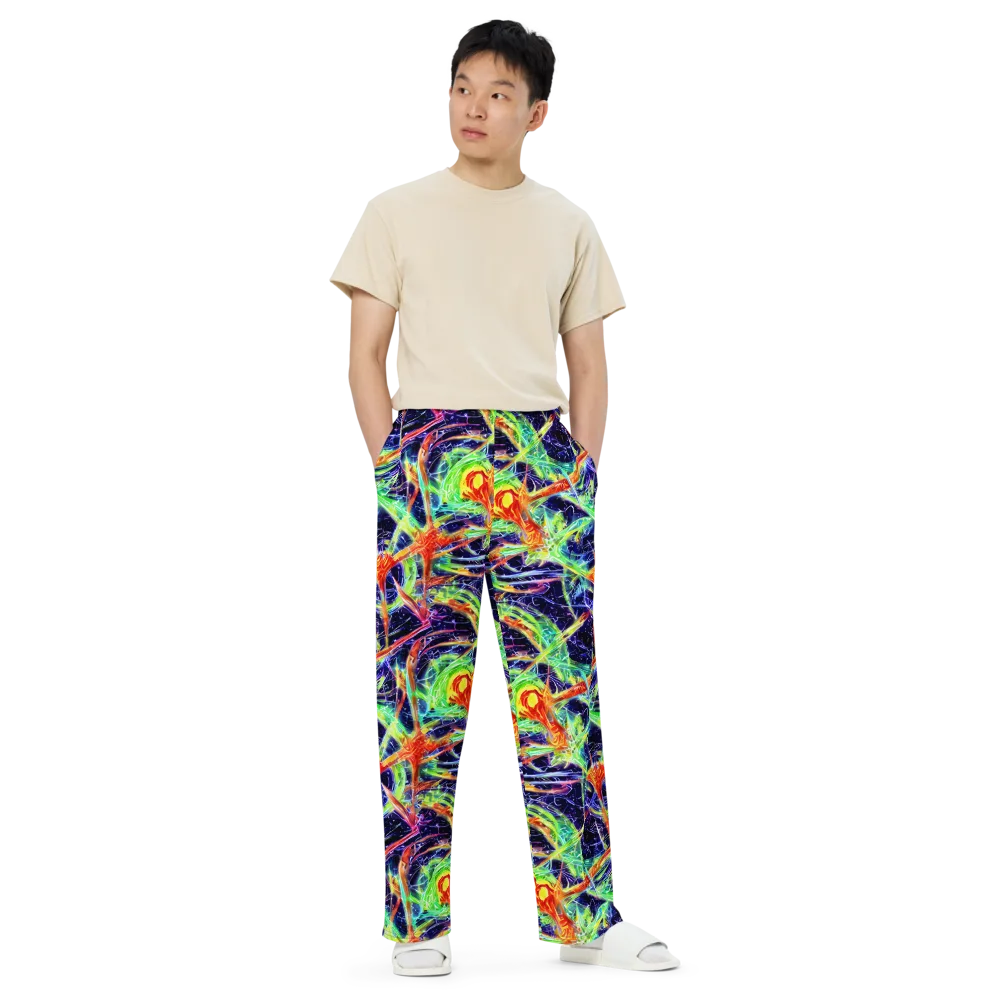 Hypercolor Mosaic on Wide-Leg Pants — Front