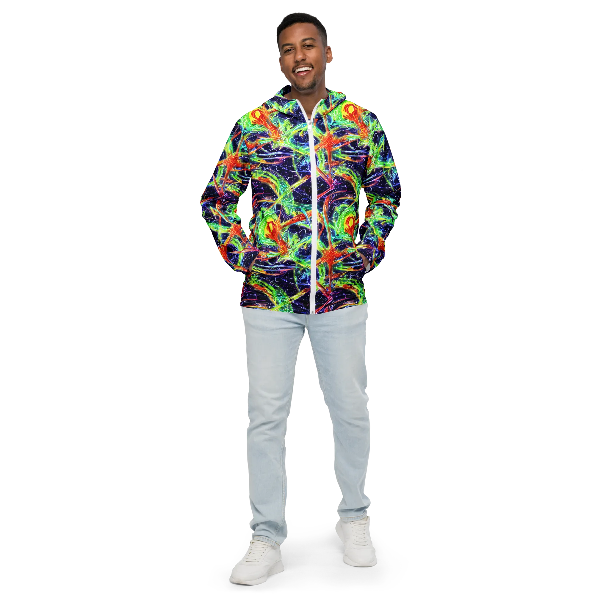 Hypercolor Mosaic on Men's Windbreaker — Front