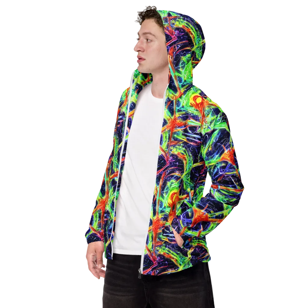 Hypercolor Mosaic on Men's Windbreaker — Left Front