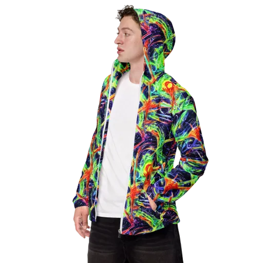 Hypercolor Mosaic on a Men's Windbreaker