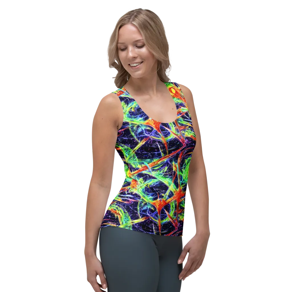 Hypercolor Mosaic on Women's Tank Top — Right Front