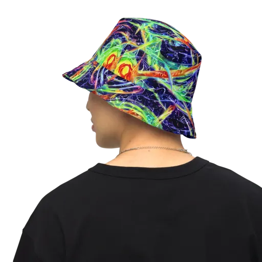 Hypercolor Mosaic on a Reversible Bucket Hat