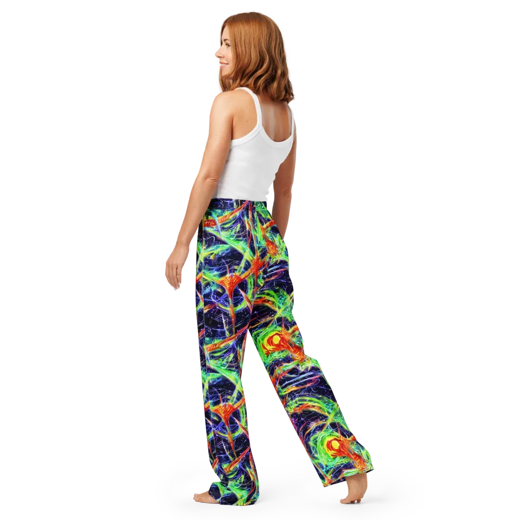 Hypercolor Mosaic on Women's Pajama Pants — Back