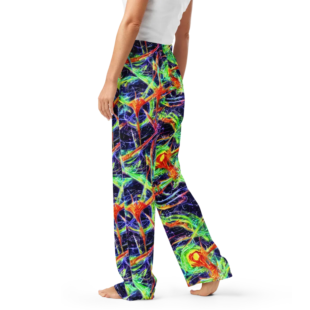 Hypercolor Mosaic on Women's Pajama Pants — Left