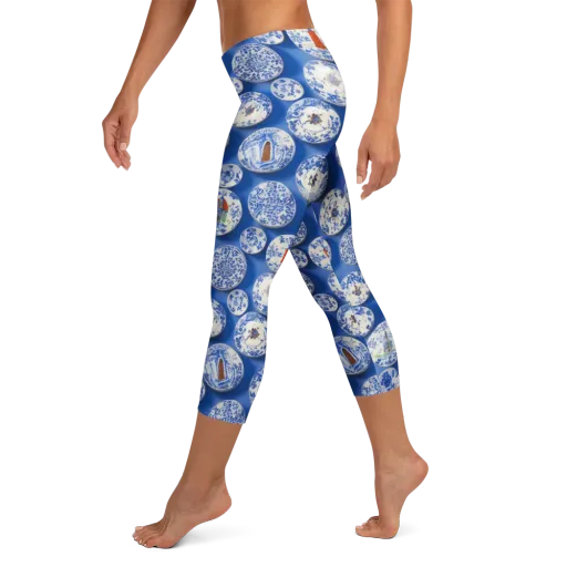 Cobalt Cabinet on a Capri Leggings