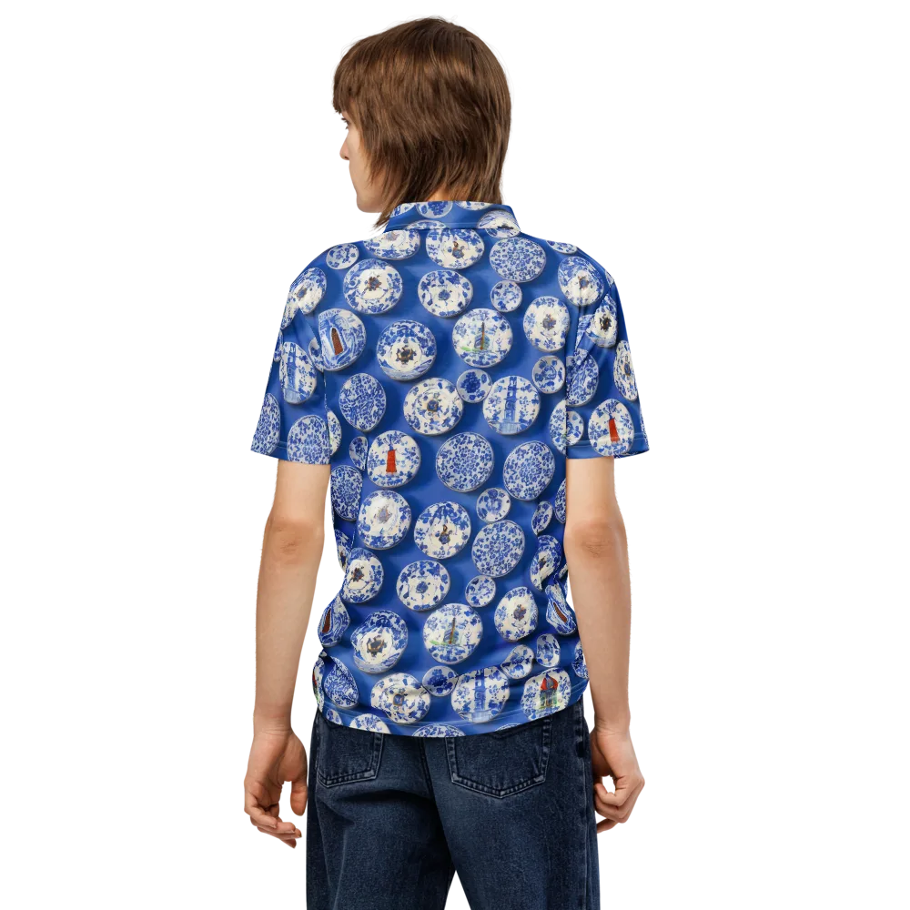 Cobalt Cabinet on Men's Slim Fit Polo Shirt — Back
