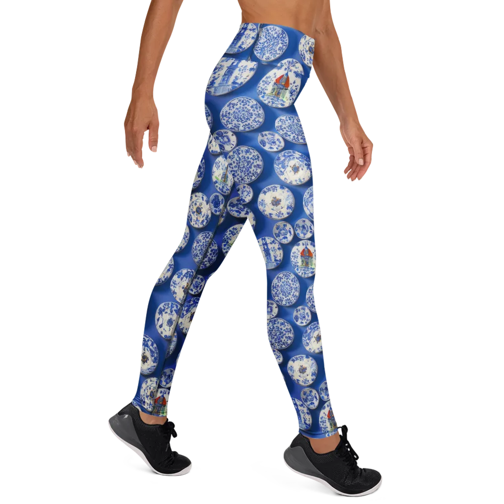 Cobalt Cabinet on Yoga Leggings — Right