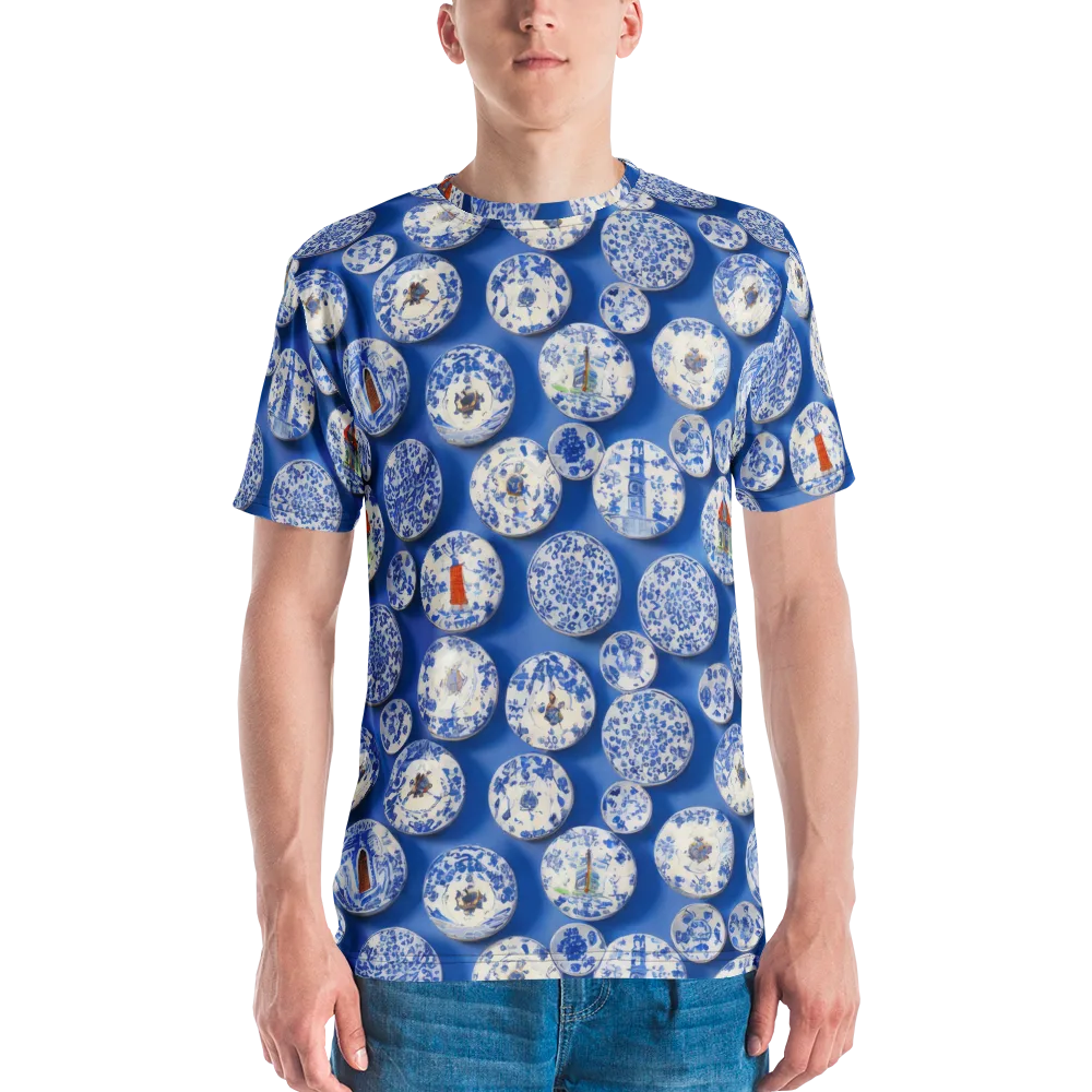 Cobalt Cabinet on Men's Crew Neck T-Shirt — Front