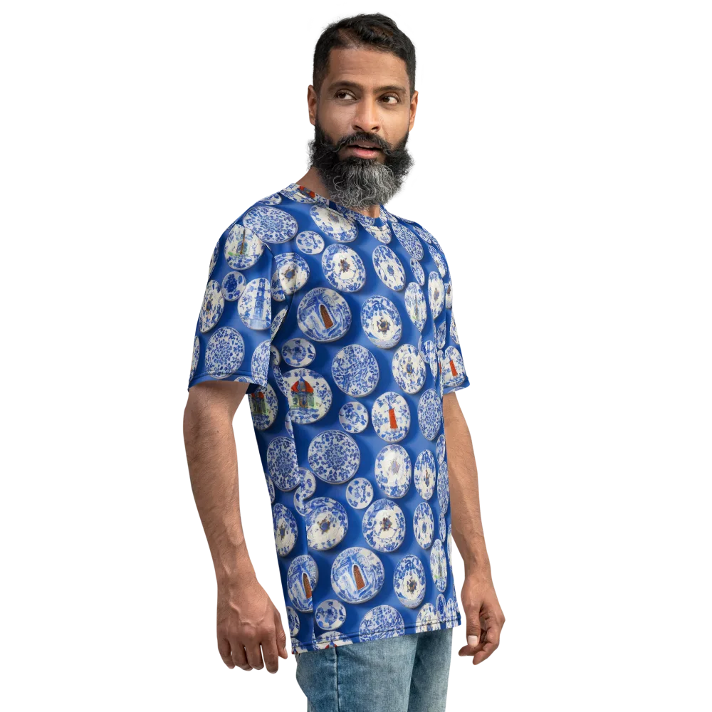 Cobalt Cabinet on Men's Crew Neck T-Shirt — Right