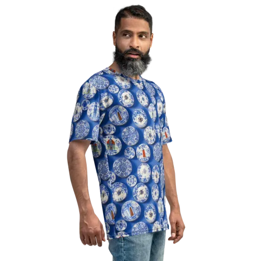 Cobalt Cabinet on a Men's Crew Neck T-Shirt