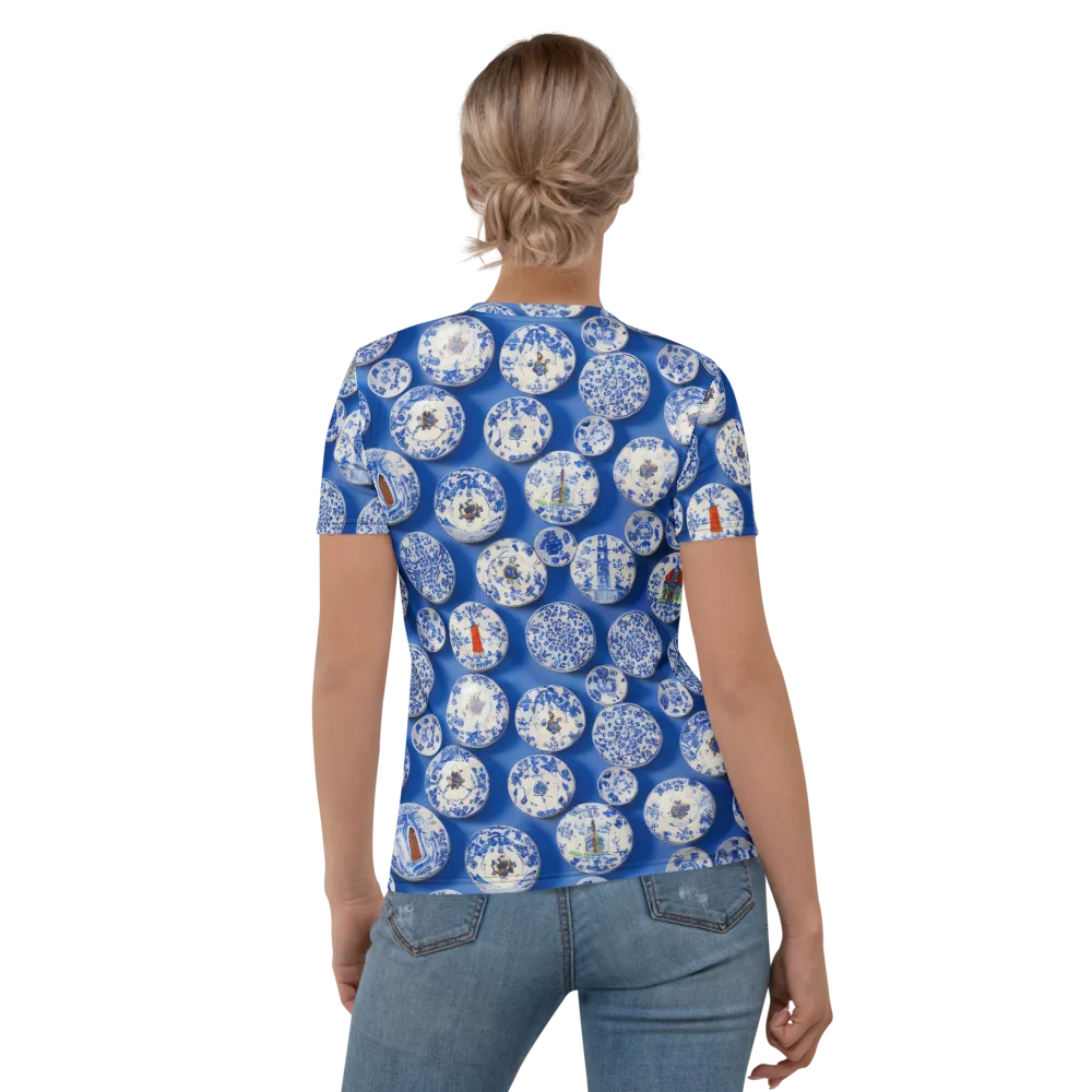 Cobalt Cabinet on Women's Crew Neck T-Shirt — Back