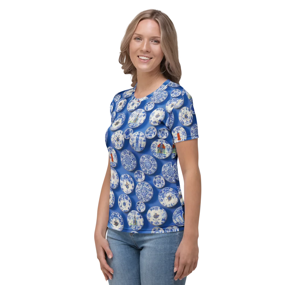 Cobalt Cabinet on Women's Crew Neck T-Shirt — Left