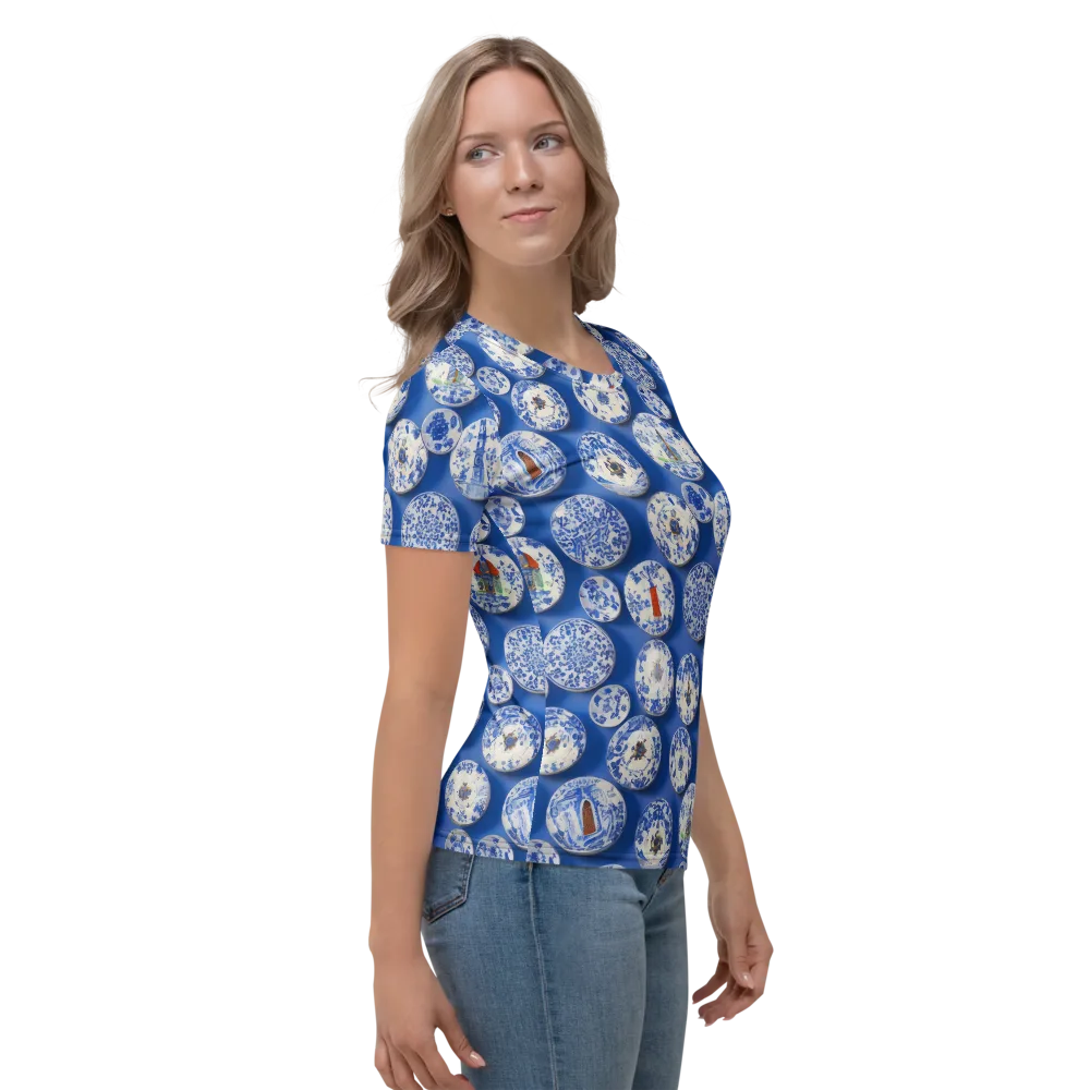 Cobalt Cabinet on Women's Crew Neck T-Shirt — Right